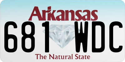 AR license plate 681WDC
