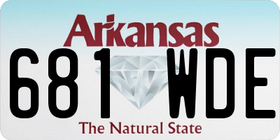 AR license plate 681WDE