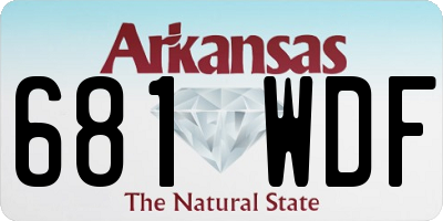 AR license plate 681WDF