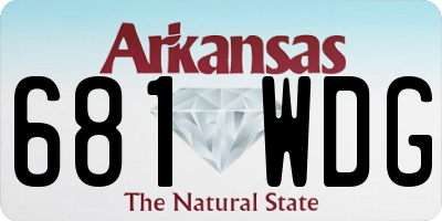 AR license plate 681WDG