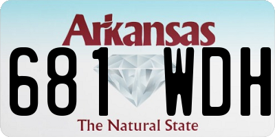 AR license plate 681WDH