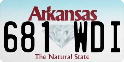 AR license plate 681WDI