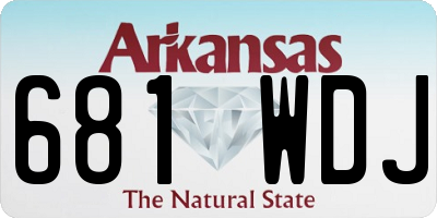 AR license plate 681WDJ