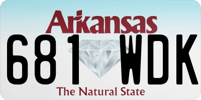AR license plate 681WDK