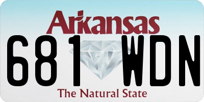 AR license plate 681WDN