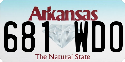 AR license plate 681WDO