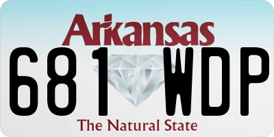 AR license plate 681WDP