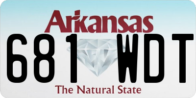 AR license plate 681WDT