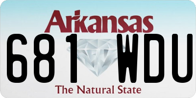 AR license plate 681WDU