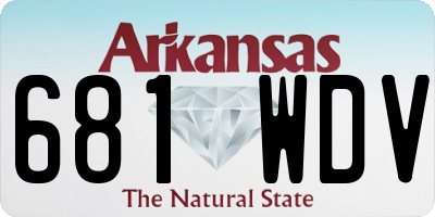 AR license plate 681WDV