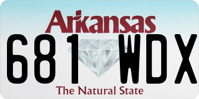 AR license plate 681WDX