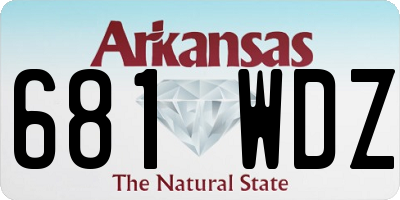 AR license plate 681WDZ