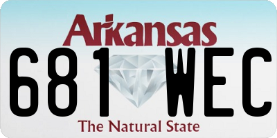 AR license plate 681WEC