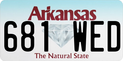AR license plate 681WED