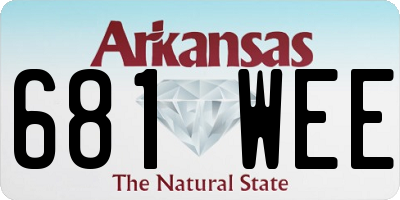 AR license plate 681WEE