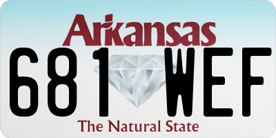 AR license plate 681WEF