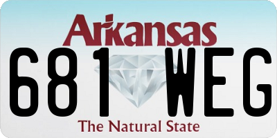 AR license plate 681WEG