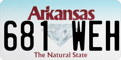 AR license plate 681WEH