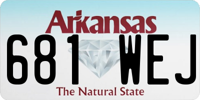 AR license plate 681WEJ