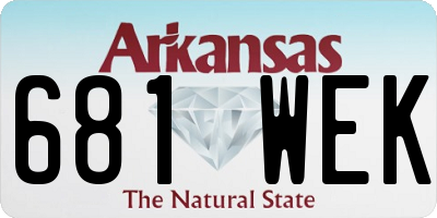 AR license plate 681WEK