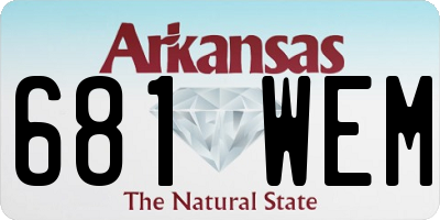 AR license plate 681WEM