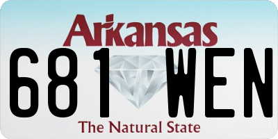AR license plate 681WEN
