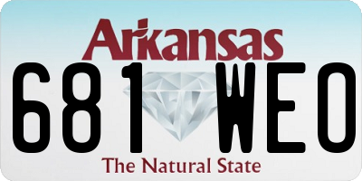 AR license plate 681WEO