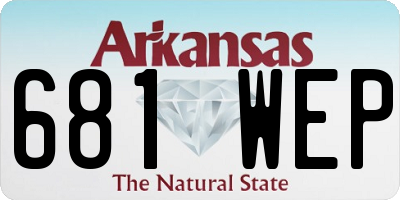 AR license plate 681WEP