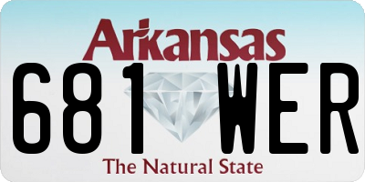 AR license plate 681WER
