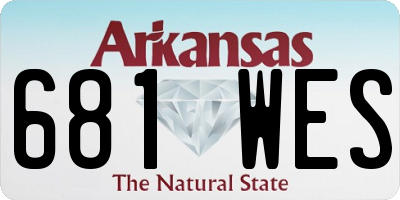 AR license plate 681WES