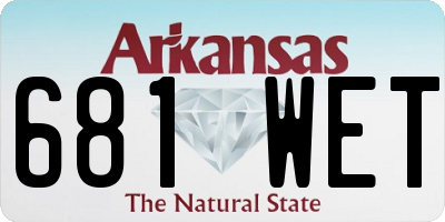 AR license plate 681WET