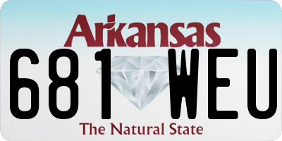 AR license plate 681WEU