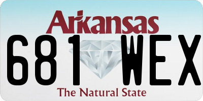 AR license plate 681WEX
