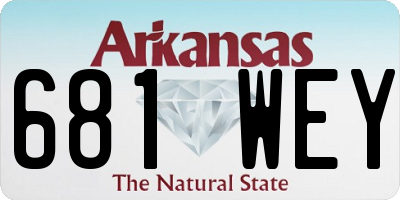 AR license plate 681WEY