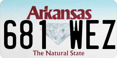 AR license plate 681WEZ