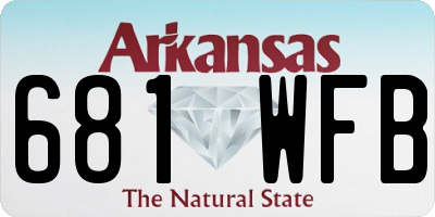 AR license plate 681WFB