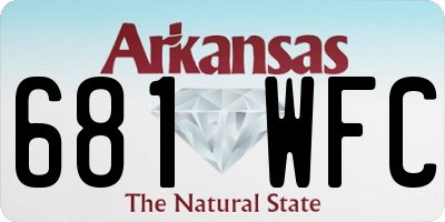 AR license plate 681WFC