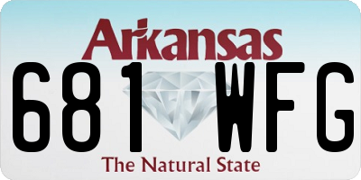 AR license plate 681WFG