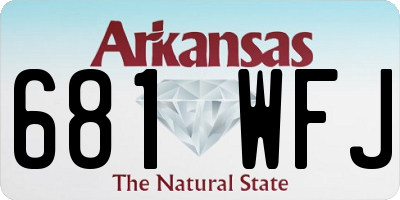AR license plate 681WFJ
