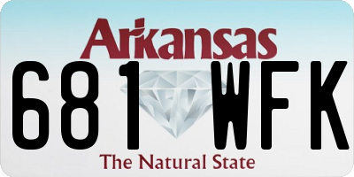 AR license plate 681WFK