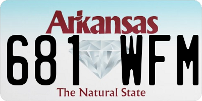 AR license plate 681WFM