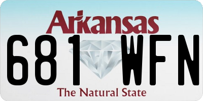AR license plate 681WFN