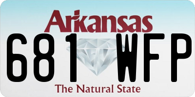 AR license plate 681WFP