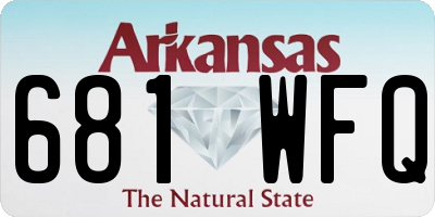 AR license plate 681WFQ
