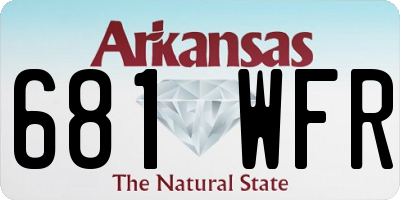 AR license plate 681WFR
