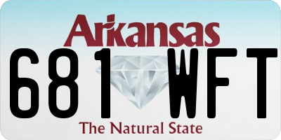 AR license plate 681WFT