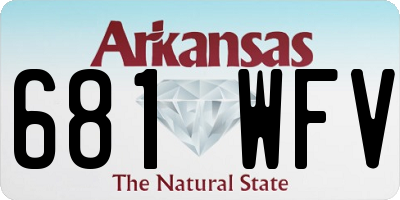 AR license plate 681WFV