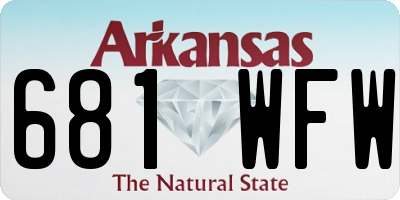 AR license plate 681WFW