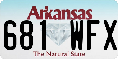 AR license plate 681WFX
