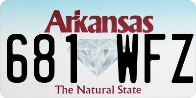 AR license plate 681WFZ